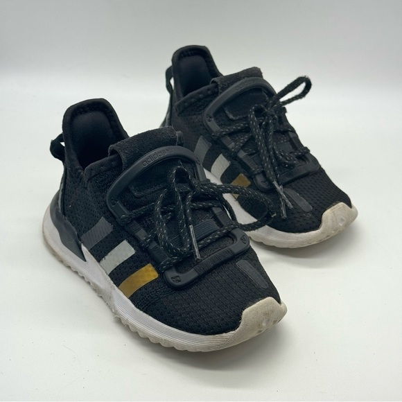 Adidas U Path Black & Gold Sneakers - Picture 1 of 9